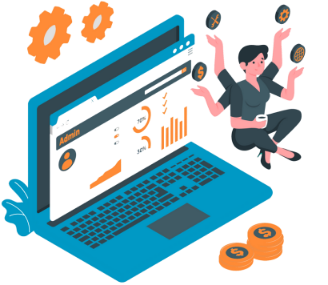 une image illustrant la simplicité de gestion des des budgets dans virtualeo
